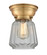 Franklin Restoration One Light Flush Mount in Brushed Brass (405|6231FBBG142)