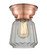 Franklin Restoration One Light Flush Mount in Antique Copper (405|6231FACG142)