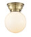 Franklin Restoration One Light Flush Mount in Antique Brass (405|6231FABG2018)