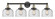 Edison Four Light Bath Vanity in Black Antique Brass (405|6164WBABG74)