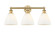 Edison Three Light Bath Vanity in Brushed Brass (405|6163WBBGBD751)