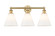 Edison Three Light Bath Vanity in Brushed Brass (405|6163WBBGBC81)