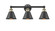 Edison Three Light Bath Vanity in Black Antique Brass (405|6163WBABM8BK)