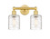 Edison Two Light Bath Vanity in Satin Gold (405|6162WSGG1113)