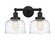 Edison Two Light Bath Vanity in Matte Black (405|6162WBKG713)