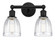 Edison Two Light Bath Vanity in Matte Black (405|6162WBKG442)