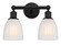 Edison Two Light Bath Vanity in Matte Black (405|6162WBKG441)