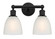 Edison Two Light Bath Vanity in Matte Black (405|6162WBKG381)