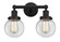 Edison Two Light Bath Vanity in Matte Black (405|6162WBKG2026)