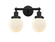 Edison Two Light Bath Vanity in Matte Black (405|6162WBKG2016)