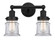 Edison Two Light Bath Vanity in Matte Black (405|6162WBKG182S)