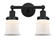 Edison Two Light Bath Vanity in Matte Black (405|6162WBKG181S)