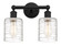 Edison Two Light Bath Vanity in Matte Black (405|6162WBKG1113)