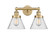 Edison Two Light Bath Vanity in Brushed Brass (405|6162WBBG44)