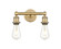 Edison Two Light Bath Vanity in Brushed Brass (405|6162WBB)