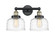 Edison Two Light Bath Vanity in Black Antique Brass (405|6162WBABG713)