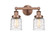 Edison Two Light Bath Vanity in Antique Copper (405|6162WACG513)