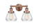 Edison Two Light Bath Vanity in Antique Copper (405|6162WACG172)