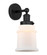 Edison One Light Wall Sconce in Matte Black (405|6161WBKG181)