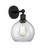 Edison One Light Wall Sconce in Matte Black (405|6161WBKG1228)