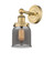 Edison One Light Wall Sconce in Brushed Brass (405|6161WBBG53)