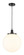 Edison One Light Pendant in Matte Black (405|6161PHBKG20114)