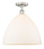 Edison One Light Semi-Flush Mount in Brushed Satin Nickel (405|6161FSNGBD161)