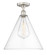 Edison One Light Semi-Flush Mount in Brushed Satin Nickel (405|6161FSNGBC162)