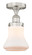 Edison One Light Semi-Flush Mount in Brushed Satin Nickel (405|6161FSNG191)