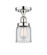 Edison One Light Semi-Flush Mount in Polished Chrome (405|6161FPCG52)