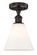 Edison One Light Semi-Flush Mount in Oil Rubbed Bronze (405|6161FOBGBC81)