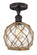 Edison One Light Semi-Flush Mount in Oil Rubbed Bronze (405|6161FOBG1228RB)