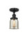 Edison One Light Semi-Flush Mount in Matte Black (405|6161FBKG58)