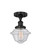 Edison One Light Semi-Flush Mount in Matte Black (405|6161FBKG534)