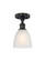 Edison One Light Semi-Flush Mount in Matte Black (405|6161FBKG381)