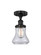 Edison One Light Semi-Flush Mount in Matte Black (405|6161FBKG192)