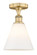 Edison One Light Semi-Flush Mount in Brushed Brass (405|6161FBBGBC81)