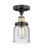 Edison One Light Semi-Flush Mount in Black Antique Brass (405|6161FBABG54)