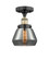 Edison One Light Semi-Flush Mount in Black Antique Brass (405|6161FBABG173)