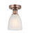 Edison One Light Semi-Flush Mount in Antique Copper (405|6161FACG441)
