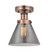 Edison One Light Semi-Flush Mount in Antique Copper (405|6161FACG43)