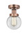 Edison One Light Semi-Flush Mount in Antique Copper (405|6161FACG2026)