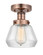 Edison One Light Semi-Flush Mount in Antique Copper (405|6161FACG172)