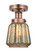Edison One Light Semi-Flush Mount in Antique Copper (405|6161FACG146)