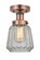 Edison One Light Semi-Flush Mount in Antique Copper (405|6161FACG142)