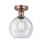 Edison One Light Semi-Flush Mount in Antique Copper (405|6161FACG1248)