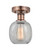 Edison One Light Semi-Flush Mount in Antique Copper (405|6161FACG105)