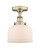 Edison One Light Semi-Flush Mount in Antique Brass (405|6161FABG71)