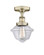 Edison One Light Semi-Flush Mount in Antique Brass (405|6161FABG532)