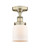 Edison One Light Semi-Flush Mount in Antique Brass (405|6161FABG51)